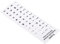 PATIKIL English Keyboard Layout Stickers, 2 Pack Universal Keyboard Replacement Cover for Notebook Desktop Computer Keyboards, White Background Black Lettering