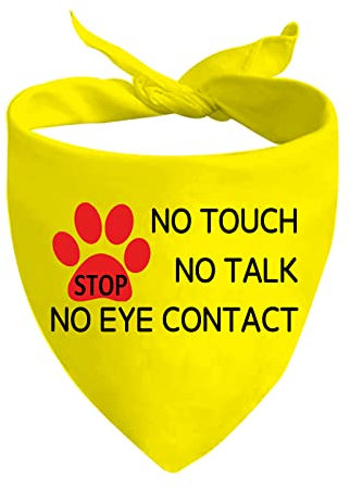 Stop Dot Not Pet/No Touch No Talk/Do Not Distract Hundehalstuch, Kein Auge D