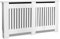 Blisswood Radiator Cover White – Large Radiator Cover Grill Shelf Cabinet, MDF Wooden Slatted Decorative Heater Cover for Living Room, Bedroom, Hallway, Office (19D x 152W x 83.2H cm)
