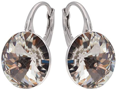 Rivoli Ohrringe Österreichische Zirkonia 925 Silber - Schmuck für Frauen und Mädchen - Hängeohrringe Ideal für Geschenke für Frauen (Crystal)