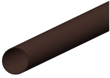 4Home&Garden | Einzelteile Dachrinnensystem RG 70 Typ 200 Fallrohr DN 60 | Kunststoff PVC Braun | Verbinder Stutzen Rinnenhalter (Fallrohr 1m)