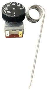 JCSPARES® - Termostato Regolatore Temperatura Con Bulbo 300° 2 Contatti Per Forno Cucina Compatibile Universale