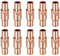 QUARKZMAN Lederkordel-Endkappe, 10 Stück 3mm Loch Leder Magnetverschlüsse, Kordel-Endkappen Verschlüsse Leder Kordel Schnalle für Schmuckherstellung DIY Zubehör Handwerk, Roségold