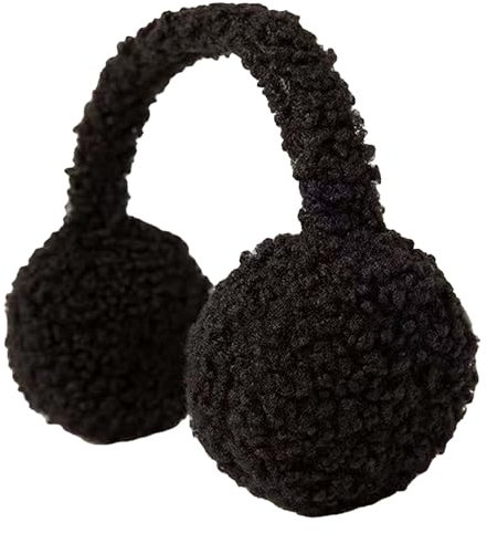 Hanaoops Ohrenschützer für Frauen Winter Faltbare Ohrenwärmer Gestrickte Kunstpelz Plüsch Ohrenschützer Weiche Warme Mode Ohrenwärmer Outdoor Ear Cups für Kaltes Wetter