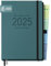 Häfft® Chäff-Timer Deluxe Kalender 2025 A5 Petrolgrau Buchkalender, Terminkalender, Terminplaner mit Stiftschlaufe, Gummiband & Einstecktasche - nachhaltig & klimafreundlich
