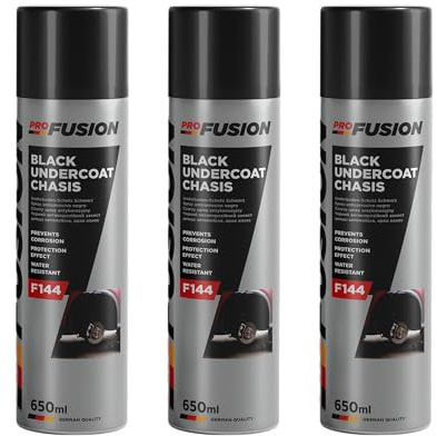 ProFusion Antigravilla Coche Producto de Protección de Bajos - Color Negro - Pack de 3 Spray 650 ml