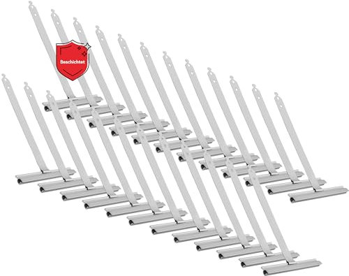 BAUHELD® Rolladen Aufhängefeder Maxi [24 Stück] - Rollladen-Aufhängung aus hochwertigem Federstahl [Kunststoffbeschichtet] - Rolladen-Feder mit Schwalbenschwanz - Für Rolladenprofile 52 & 55mm