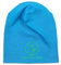 SCHIETWETTER Accessoire Kinder Mütze, Leichte Beanie, Übergangsmütze, dünne Kopfbedeckung, Logo-Print, stretch, warm, einfarbig azuro/green 52