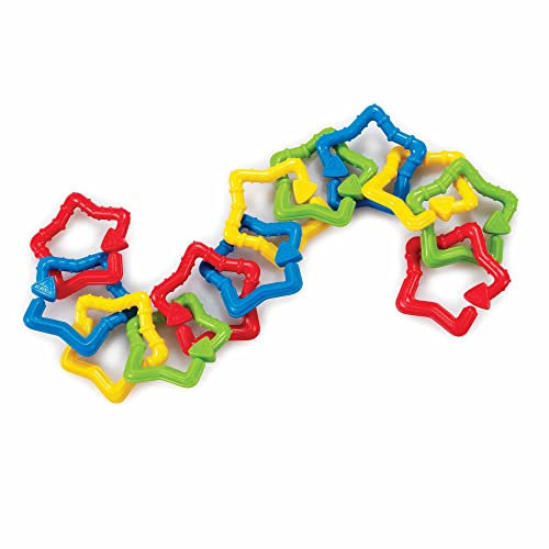 Blossom Farm Early Learning Centre 12 Rainbow Links Travel Toy for Children From Birth - Baby Sensory and Learning Shapes Activity Toy