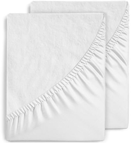 Flowen Coprimaterasso Impermeabile per Next to Me Salvapipi per culle Cosleeping 50x83cm 2pz per Kinderkraft Uno Cullami Cam Lenzuolo in Cotone Cerata Salva Materasso Traversa Traspirante Antiacaro