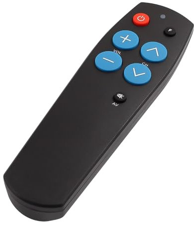 FENGQ Universalfernbedienung, Senioren Fernbedienung tv mit großen Tasten, Einfach zu bedienen und einzurichten, Universal Fernbedienung Fernseher für senioren für TV und Kabel IR Geräte