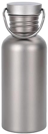 Whnbuij Titanflasche – Tragbares Fahrradtrinkgeschirr, Titan-Sportflasche | Auslaufsichere Titan-Sport-Vakuum-Trinkflasche, wiederverwendbare Isolierflasche zum Wandern, Camping (500/600/750 ml)