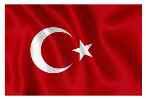 Drapeau de la Turquie, 90 x 150 cm, avec passant pour mât et cordons pour fixer, drapeau léger pour le sport, le football, les bâtiments - JYC CREATIVE
