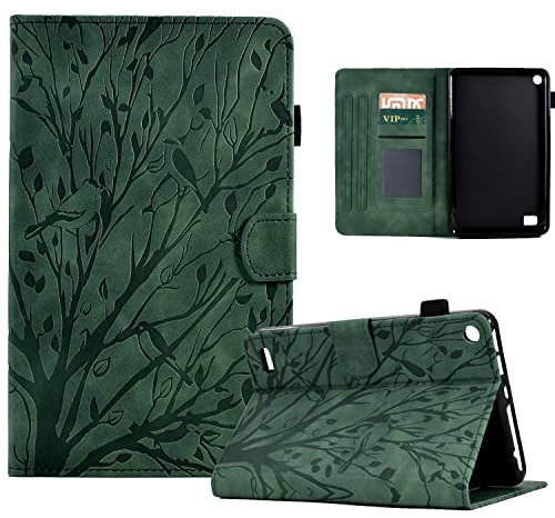 Funda para Tablet PC Compatible con Kindle Fire 7 2019/2017/2015 Estuche de cuero de 7 pulgadas, Estuche Fire 7 (9.ª/7.ª/5.ª generación) Funda protectora a prueba de caídas con ranura Compatible with