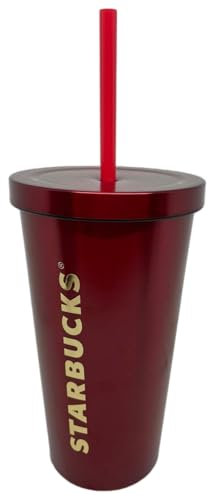 STARBUCKS Festive Christmas - Vaso de edición limitada rojo y dorado