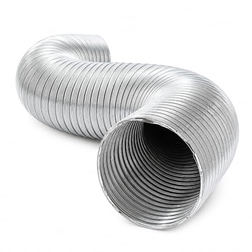 Whisper - Halbflexible Lüftungsrohre - Semi-flexibler Aluminiumschlauch - Ø 150 mm - 2 Meter - Aluminium - Ideal für Dunstabzug
