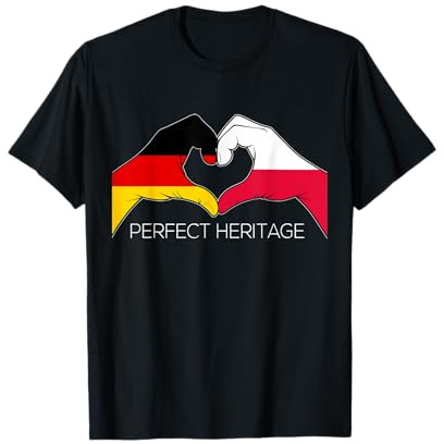 Deutschland und Polen Deutsch Polen Perfektes Erbe Herz T-Shirt