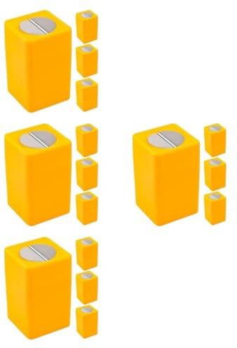 NOLITOY 4 Sätze Klingen-recycling-box Wasserdichter Umhang Shampoo-umhänge Für Salons Wasserdicht Rostschutz Sicherheitsrasierer Blatt Rasiermesser Rasierständer Abs Yellow 4 Stück * 4