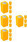 NOLITOY 4 Sätze Klingen-recycling-box Wasserdichter Umhang Shampoo-umhänge Für Salons Wasserdicht Rostschutz Sicherheitsrasierer Blatt Rasiermesser Rasierständer Abs Yellow 4 Stück * 4