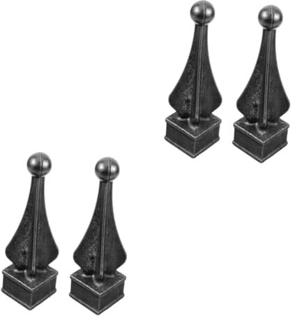 Artibetter 4pcs Fence Topper Gate Finial Outdoor Fence Decoration Rustic Finial Post Tops Decor