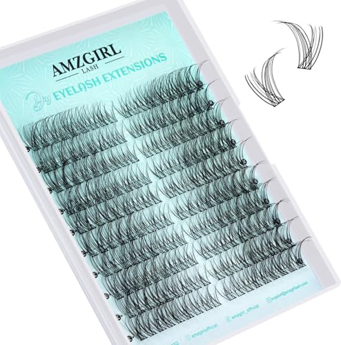 Natural Eyelash Clusters 180pcs Wispy Cluster Eyelashes C Curl Left&Right Cluster Eyelashes Individual Eyelash Extension DIY Lashes Extension(Dawn)