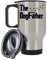 The Dogfather, Funny Dog Dad Gift, Perfect for Dog Lovers & Pet Owners, Insulated 14oz Travel Mug, Tea, Coffee Mug. (Silver)
