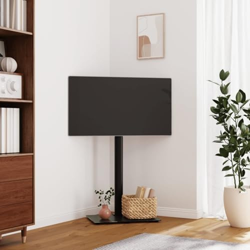 Swpsd Corner TV Stand 1-Tier for 32-65 Inch Black TV stand Model379565
