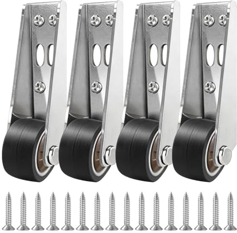 4 Pcs Gate Wheels For Wooden Gates Door Support Wheels Rubber 25mm 79mm