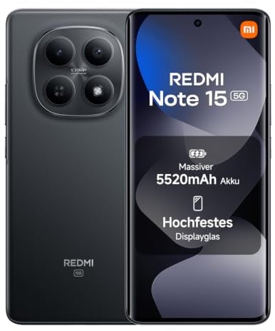 XIAOMI REDMI Note 15 5G Smartphone 8+256GB Negro batería de 5520 mAh
