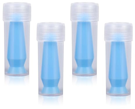 4st Scleral Lins Inserter, Ventilationslös Kontaktlins Applicator med Individuell Låda Silikon Sugsvalp för Hård RGP Prostetiska Ögon Bekväm Insättning (Blå)