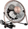 Invero® Mini USB 4-Inch Tilting Desktop Cooling Fan with Metal Shell and Aluminium Blades ideal for Home, Office, Laptops, Notebooks, Desktop PC's and more - Simple Plug & Play - Antique/Bronze