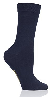 SockShop Ladies Colour Burst Vibrant Bamboo Socks with Smooth Toe Seams Pack of 1 In The Navy 4-8