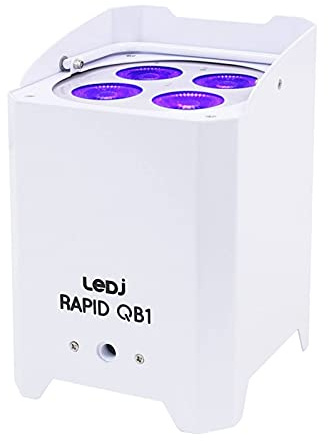 LEDj White Rapid QB1 Hex IP LED Uplighter Battery Wireless LED Outdoor Lighting