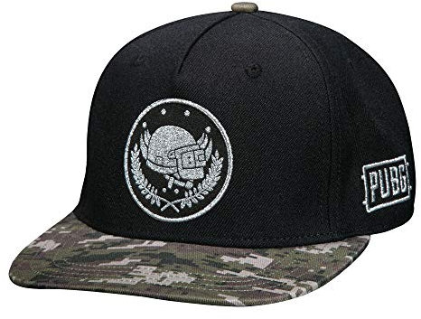 JINX Pubg Baseballkappe mit Pan-Wappen, Schwarz/Camo, Erwachsene