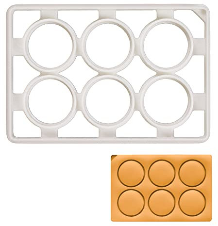 BAKERLOGY Laboratory 6 Well Plate Cookie Cutter - Detailed Biscuit Cutter Design for Baking and Crafts, Ideal on Fondant, Dough, Clay