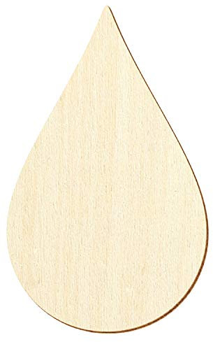 Holz Regentropfen - Deko Basteln 3-50cm, Größe:13cm, Pack mit:10 Stück
