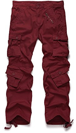 Aeslech Men's Cargo Work Combat Trousers, 8 Pockets Casual Military Outdoor Pants