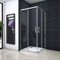 Box Doccia Angolare Porta Scorrevole 90x70x195 cm Vetro Temperato Trasparente 6 mm Anticalcare Profilo Cromo Lucido