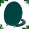 Angol Shiold Dark Green Round Toilet Seat - Natural Wood with Zinc Alloy Hinges, Easy to Install and Clean, Scratch Resistant