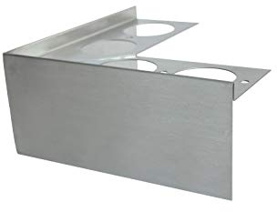 Fuchs Design Terrassenprofil Ecke V2A Edelstahl 75/11 mm Höhe Silber - Terrassenblende Terrassenleiste Kantenabdeckung für die Terrasse