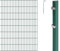 Alberts 651466 Doppelstabmattenzaun als 20 tlg. Zaun-Komplettset | verschiedene Längen und Höhen | grün | Höhe 180 cm | Länge 18 m