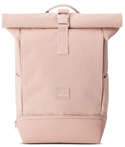 Johnny Urban Rucksack Damen Rosa - Allen Medium - Rolltop Mit Laptopfach für Uni Fahrrad Business - 15L - Nachhaltig - Wasserabweisend