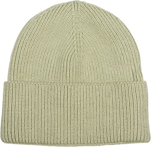 styleBREAKER Unisex Strickmütze mit Rippenmuster und breiter Krempe, Feinstrick Mütze doppelt gestrickt, Strick Beanie 04024190, Farbe:Mint