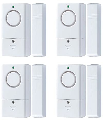 Türalarmsensor, Alarm für Türen beim Öffnen, 120 dB Fenstertüralarm, Türalarme für Kindersicherheit, 4 Stück Pool-Alarme für Türen, Eingangssensor, Einbruchsalarm für Heimsicherheit Kinder