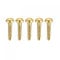 sourcing map Wood Screws M3 x 16mm Slotted Round Head Brass Self-Tapping Screw 100 Pcs