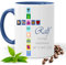 Konfirmation Geschenk, bedruckte Tasse personalisiert mit Namen und Datum |Geschenk Idee| Kaffee Tee Tasse | Fototasse, Motivtasse | Kaffeetasse, Teetasse |Keramik (Blau)
