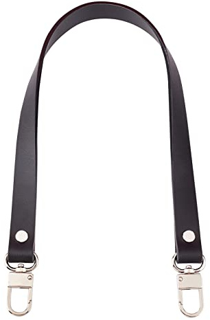 WADORN 54 cm Echtes Leder Handtaschengriffe und Tragetaschenriemen, Schwarz | leder geldbörsengriff ersatz;für taschenherstellung;für clutch umhängetasche tote laptoptasche aktentasche