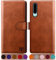 SUANPOT [RFID Schutz für Huawei P30 Hülle PU Leder Handyhülle Lederhülle Klapphülle Kartenfach Flip Cover für Huawei P30 Handy hülle Leather Wallet Phone Case Hellbraun