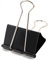 POERMA 24 Stück Foldback Klammern, 51mm Binder-Clips aus Metall, Schwarze Binderclips für Schule, Heimbedarf, 12 pro Box, 2 Boxen