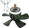 Ventilador de techo verde con luces, recargable por USB, 8000 mAh, ventiladores de techo de 4 velocidades con lámpara y control remoto, ventilador de techo para tienda de campaña, mosquitero, campin
